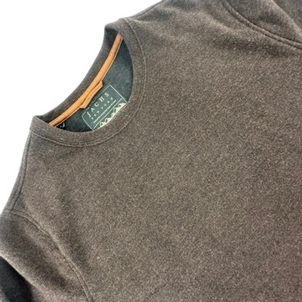Jachs NY Mens Large Pullover Brown Wool Blend Crewneck Sweatshirt Outdoor L